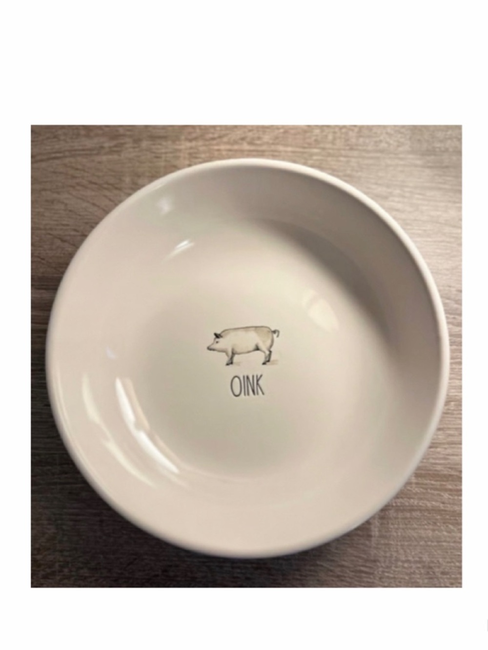 NEW Rae Dunn Oink Pasta Bowl